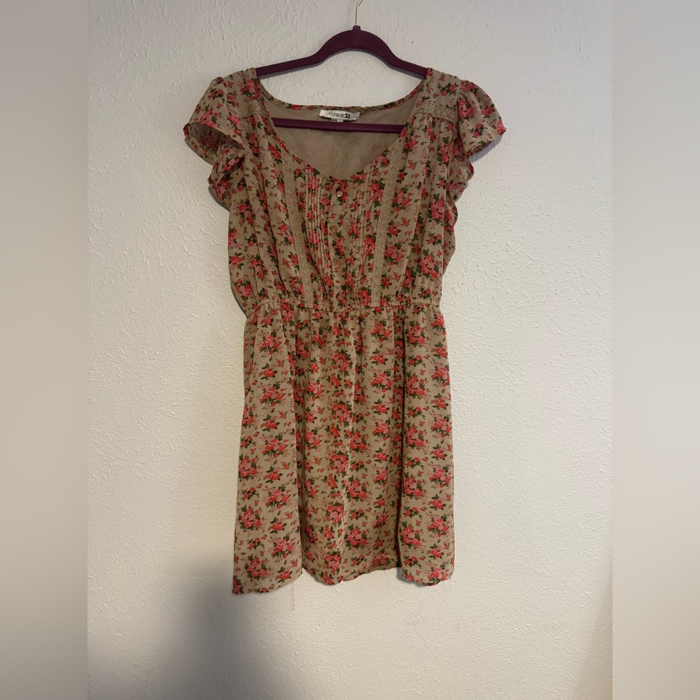 Pink floral dress